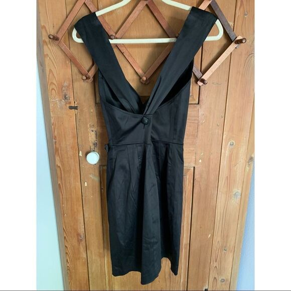 Guess by Marciano black sateen sleeveless wrap mini dress NWT - Picture 2 of 12